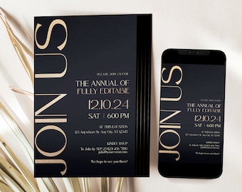 Editable Corporate Event Invitation Template (5x7 inch)