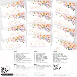50 Bridal shower games bundle, Floral bridal shower bundle, Games Printable, Shower Games B048