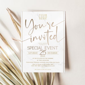 Grand Opening Flyer Template, Business invitation template, Corporate Party digital invitation, You&#39;re Invited C031