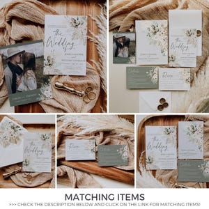 Boho Greenery Wedding Seating Chart Template (Digital Download) D024 imagen 6