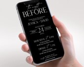 Minimalist Rehearsal Dinner Invitation: Editable Evite Template (Digital Download)