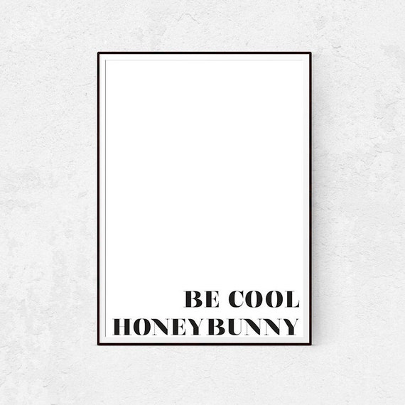 Lieben Sie Cool Honeybunny Pulp Fiction Poster Typografie Etsy