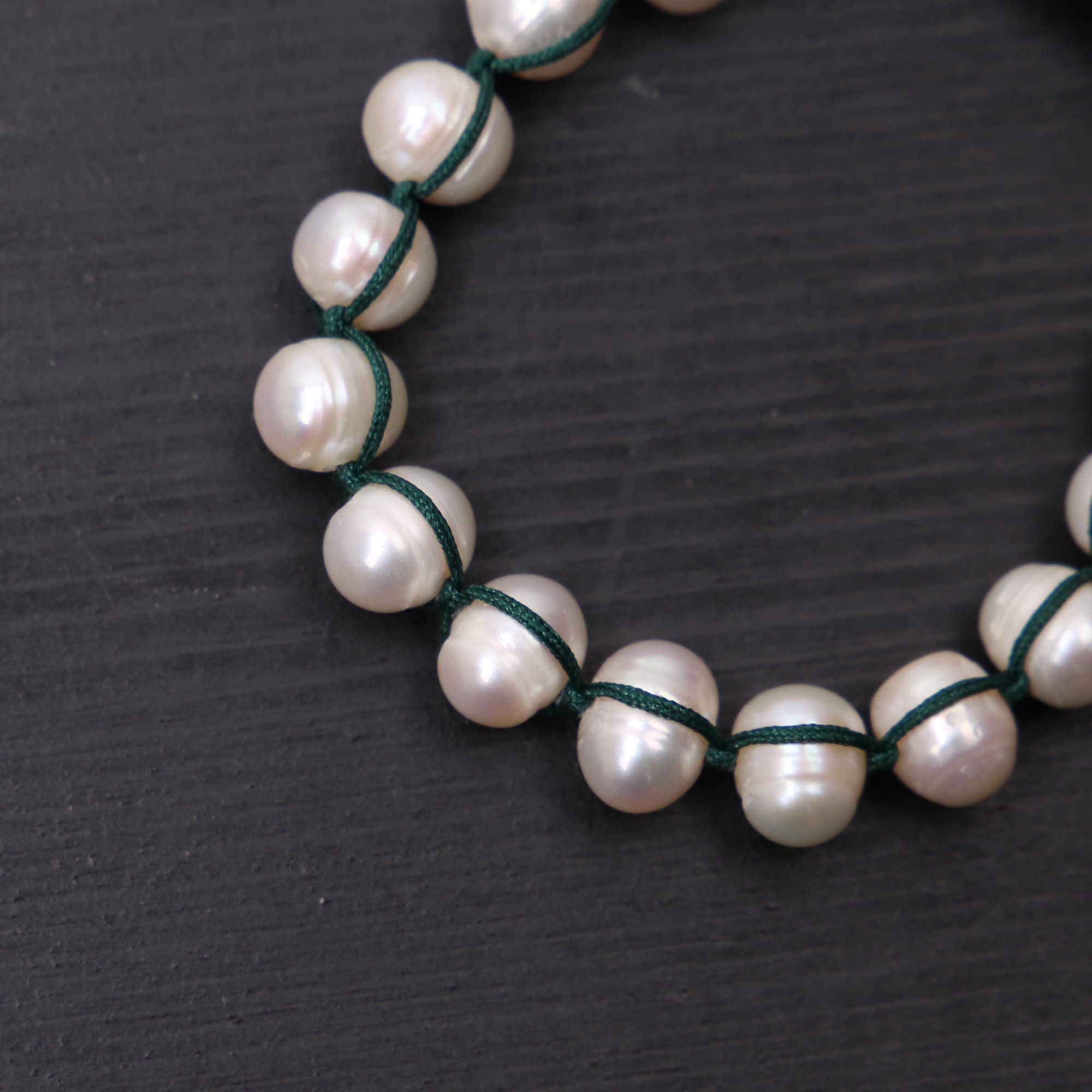 Natural Freshwater pearls Bracelets Bangle sur Wax Cord Etsy France Natural Freshwater pearls Bracelets Bangle sur Wax Cord Etsy France