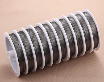 Stainless Steel Artistic Wire Gold Silver, Nylon Coated Stainless Steel Beading String Wire, Jewelry Making Supplies