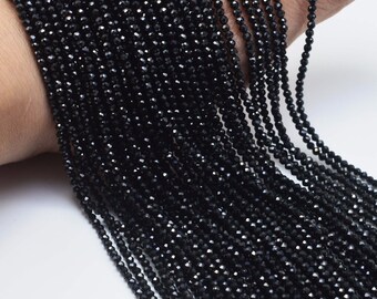 3 pcs Natural semi-finished black spine loose beads Cut black diamond hard throw spinel loose beads diy jewelry accessories