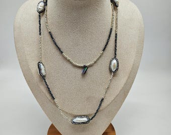 Baroque pearl necklaces, natural long Baroque pearl necklaces, high-end pearl sweater chains, collarbone chains, simple pearl necklaces