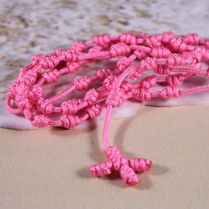 Paracord rosary, Pink paracord rosary, simple everyday rosary, catholic gift for her, Catholic Christmas gift, lightweight rosary, rosary