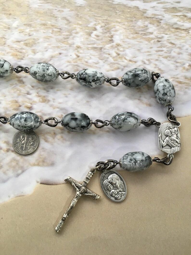 Rear view mirror rosary auto rosary car rosary Gifts for Etsy
