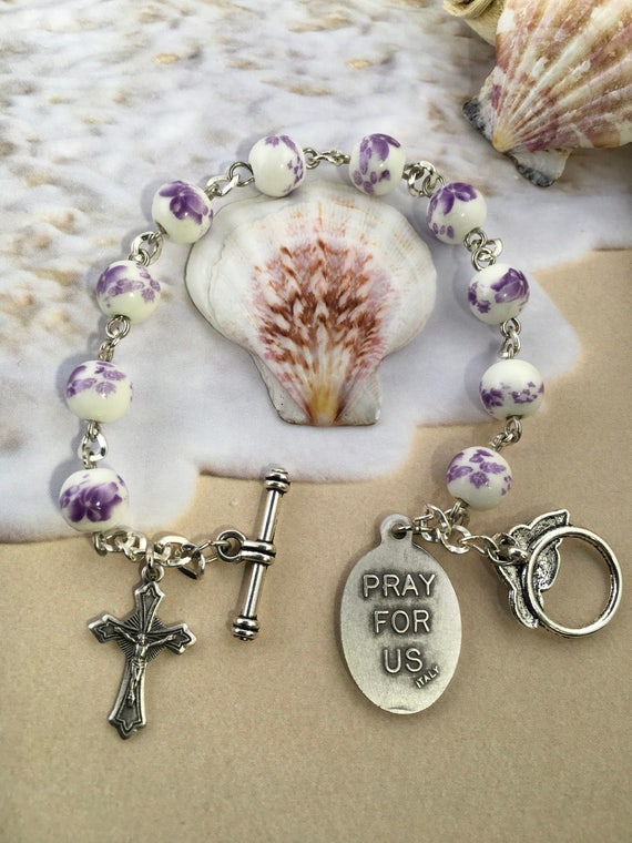 Mini rosary bracelet deals