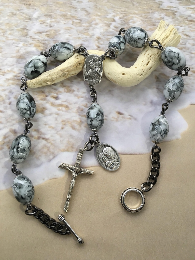 Rear view mirror rosary auto rosary car rosary Gifts for Etsy