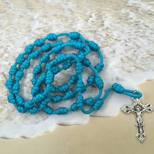 Paracord Rosenkranz, geknotete Schnur Rosenkranz, weicher Rosenkranz, Schnur Rosenkranz, katholischer Rosenkranz, Frauen Rosenkranz, Rosenkranz, Nylonschnur