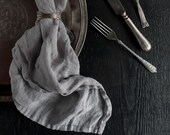 Gray linen napkins, Pure flax tea towels, natural, light gray, dusk rose, white, linen napkin set