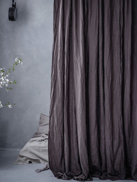 Dark Gray Linen Curtains Washed And Pre Shrunk Charcoal Dark Gray Linen Curtains Washed And Pre, Dark Gray Curtains