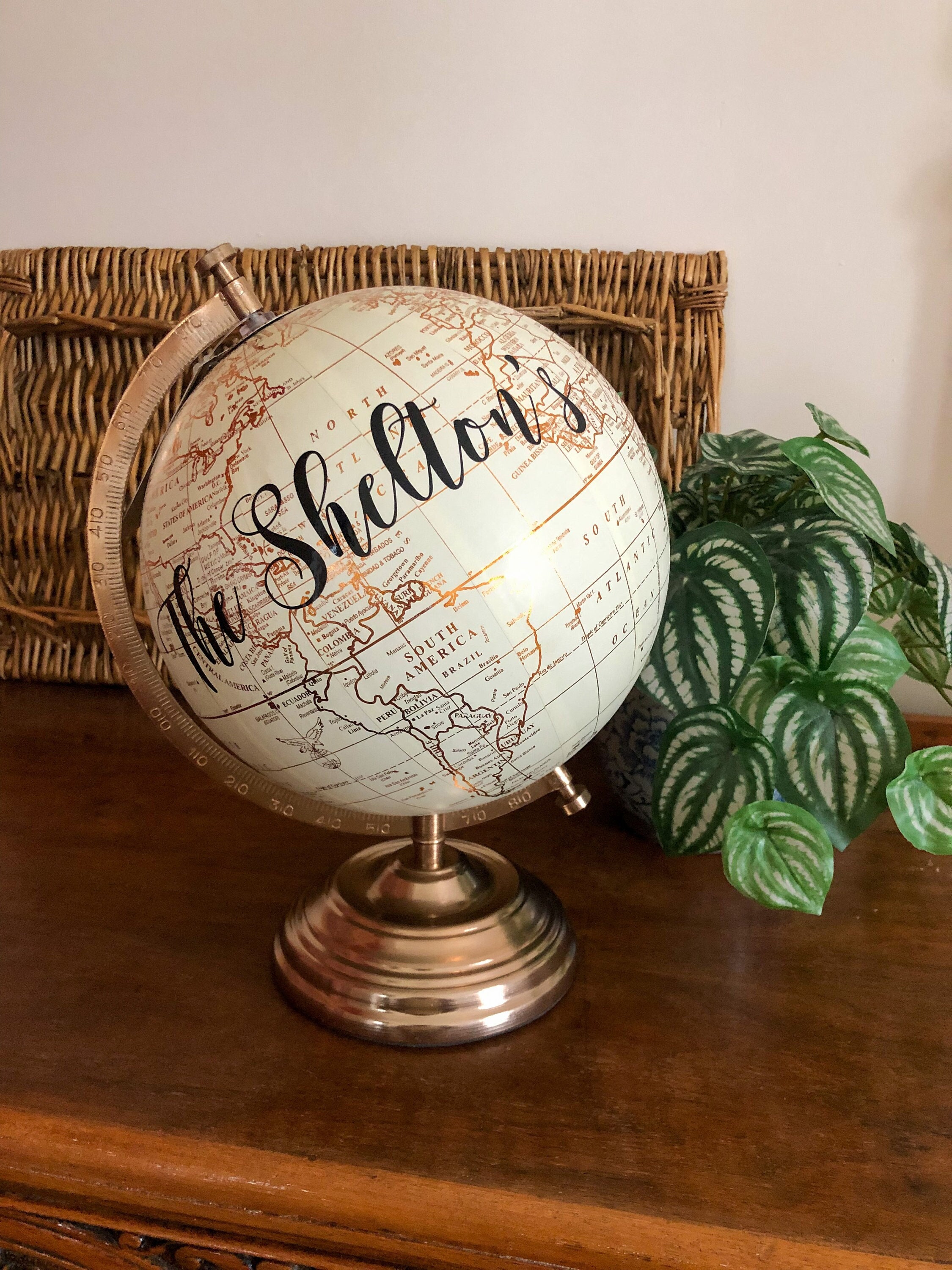 Wedding Guest Book Globe Guest Book Wedding Globe Personalised Etsy UK