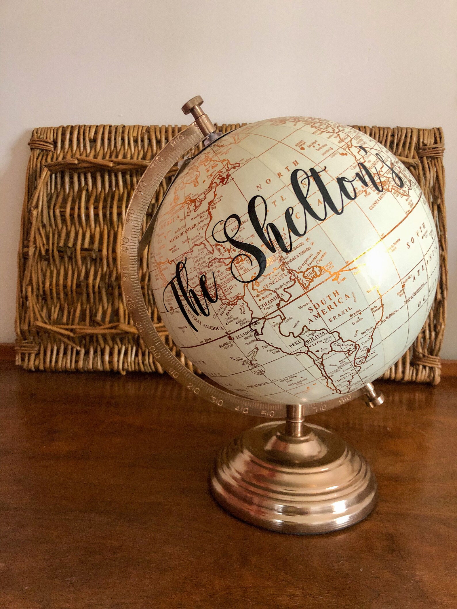 Wedding Guest Book Globe Guest Book Wedding Globe Personalised Etsy UK