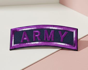 Naszywka BTS ARMY w kolorze fioletowym – odznaka fanklubu 9,6 cm