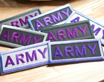 Bts leger geborduurde patch, ARMY fanclub, opstrijkbare patch voor hoed, t-shirt, tas etc. Cadeau-idee voor BTS-fans