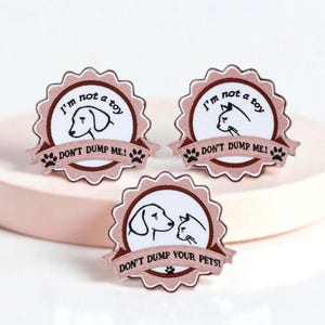 Embroidered “Don’t Dump Me” Patch - Iron-on Patch for Dog, Cat, or Couple - Anti-Abandonment Animals