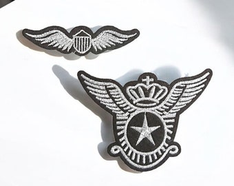 Toppa Termoadesiva US Air Force, Ricamata, 13 X 2,5 Cm, Per Jeans E Stoffa, Stile Militare