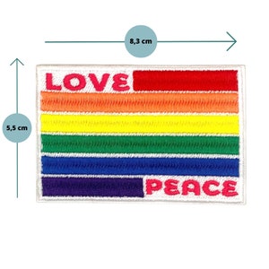 Patch brodé drapeau gay, marche des fiertés LGBTQUIA, écusson thermocollant 8,3 cm, fait main image 8