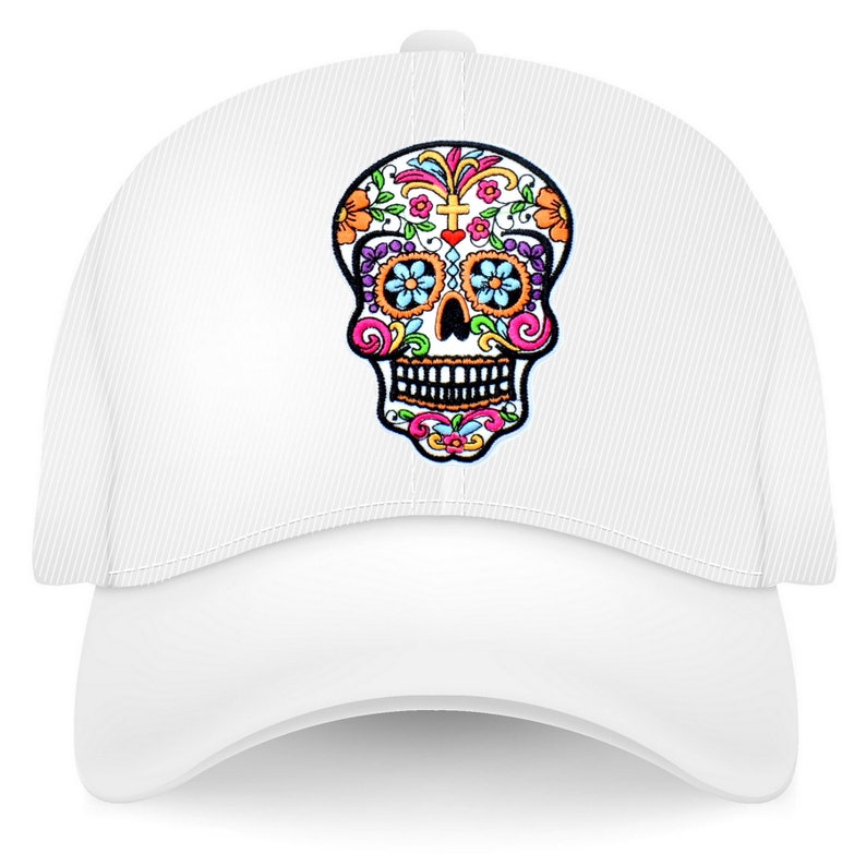 day of the dead patch skull applique for customization Deathhead patch calavera thermostick coat 10 cm