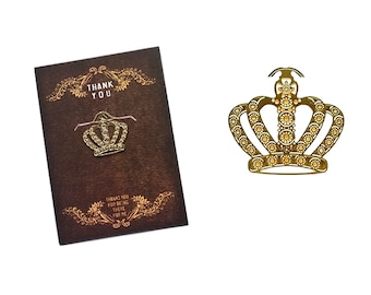 2 Marque pages couronne, signet en métal, couronne royale, couronne plaqué or 18k, bookmark livre, pack de 2