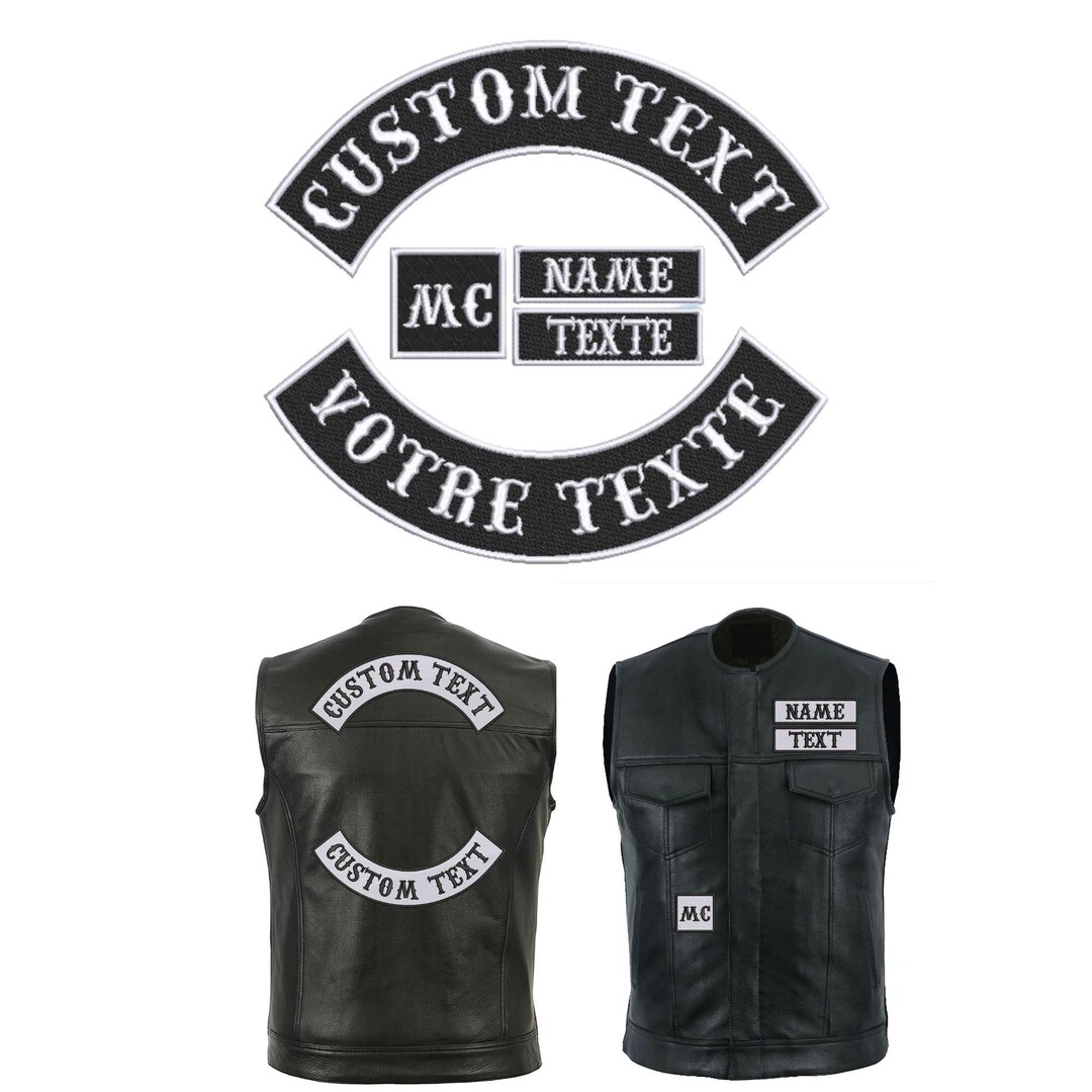 Custom Biker Back Patch - Embroidered Motorcycle Badge, 26 to 35 Cm (4 ...
