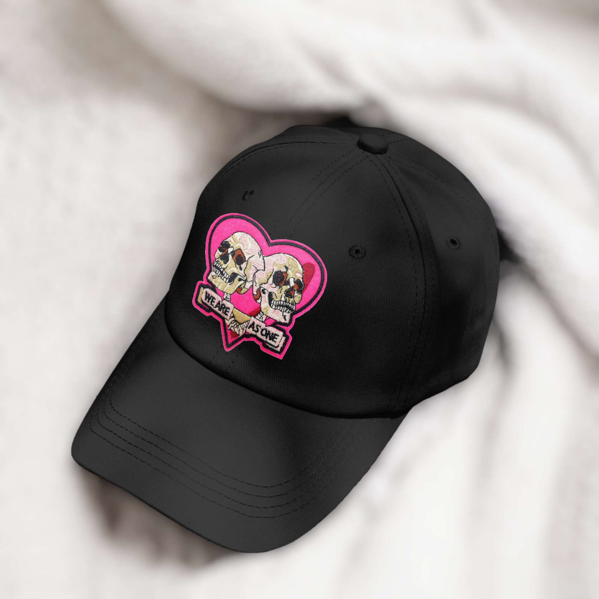 ROCKPATCH Skulls in a Heart Patch, We Are One, Embroidered Iron-on