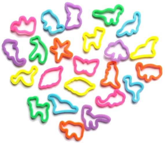 5 Packs Elastic Rings Children Rubber Bands of Different Shapes,  Multi-colored Elastic Bands for Fingers 