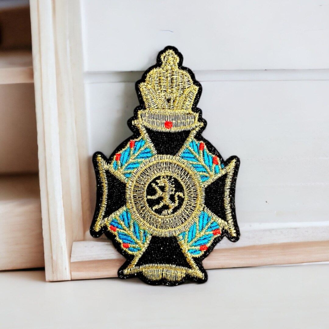 Embroidered Coat of Arms Patch, Coat of Arms Badge, Maltese Cross Coat