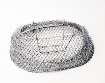Vintage Hungarian Metal Mesh Shopping Wire Basket, Vintage Wire Basket, Mesh Metal Basket, Basket Bag, Mesh Vintage, Vintage Basket
