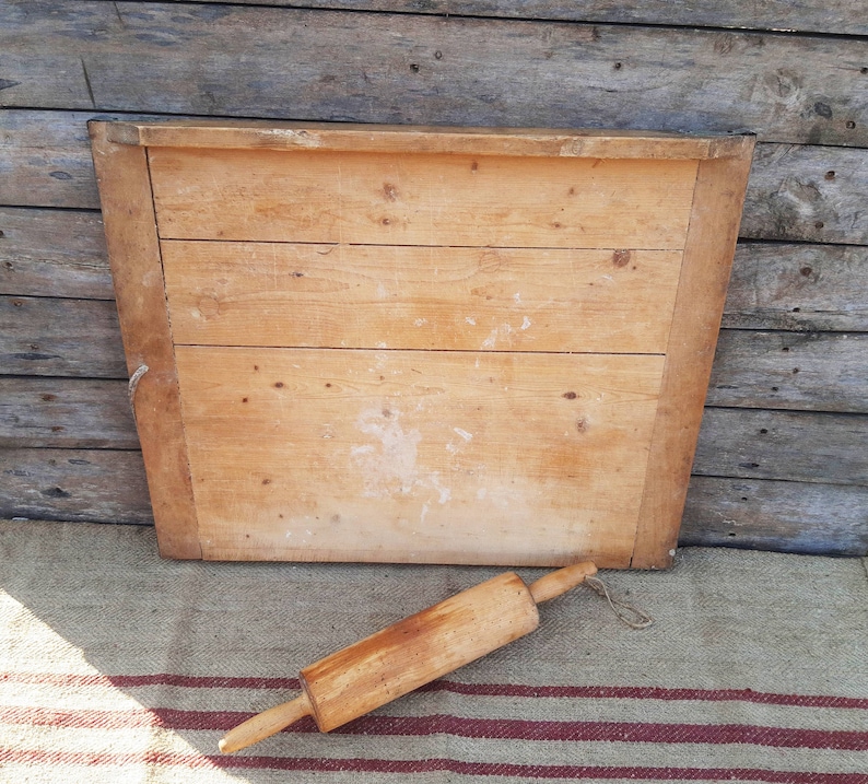 Rustic Wooden Kneading Board for Bread or Dough With Wooden Etsy
