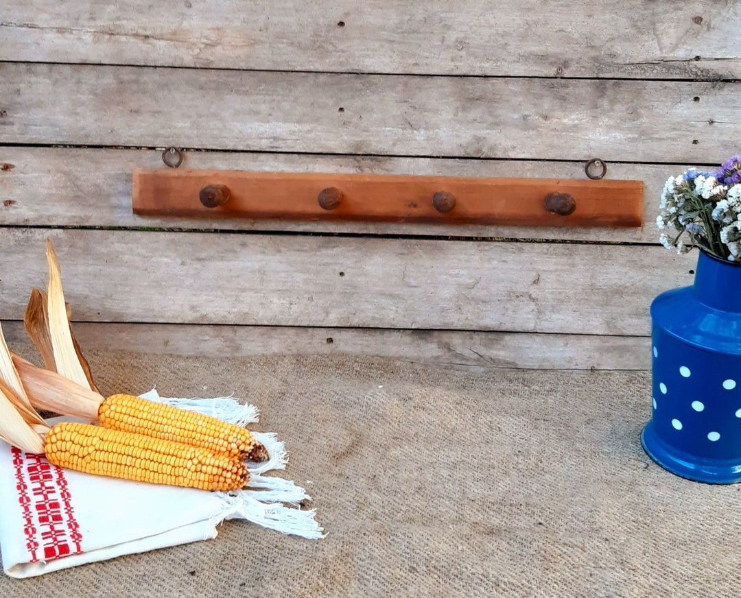 Handmade Wood Metal Rustic Wall Hanger Retro Clothes Wall Etsy