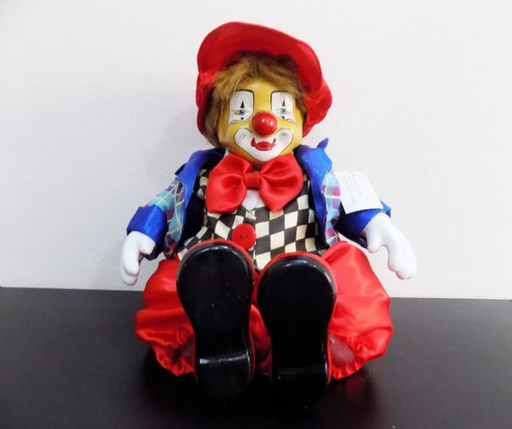 vintage porcelain clown dolls