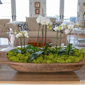 27,95&quot; lange Europese rustieke houten deegkom, houten broodkom boerderij decor, rustieke deegkommen, woonkamer decor, houten kommen