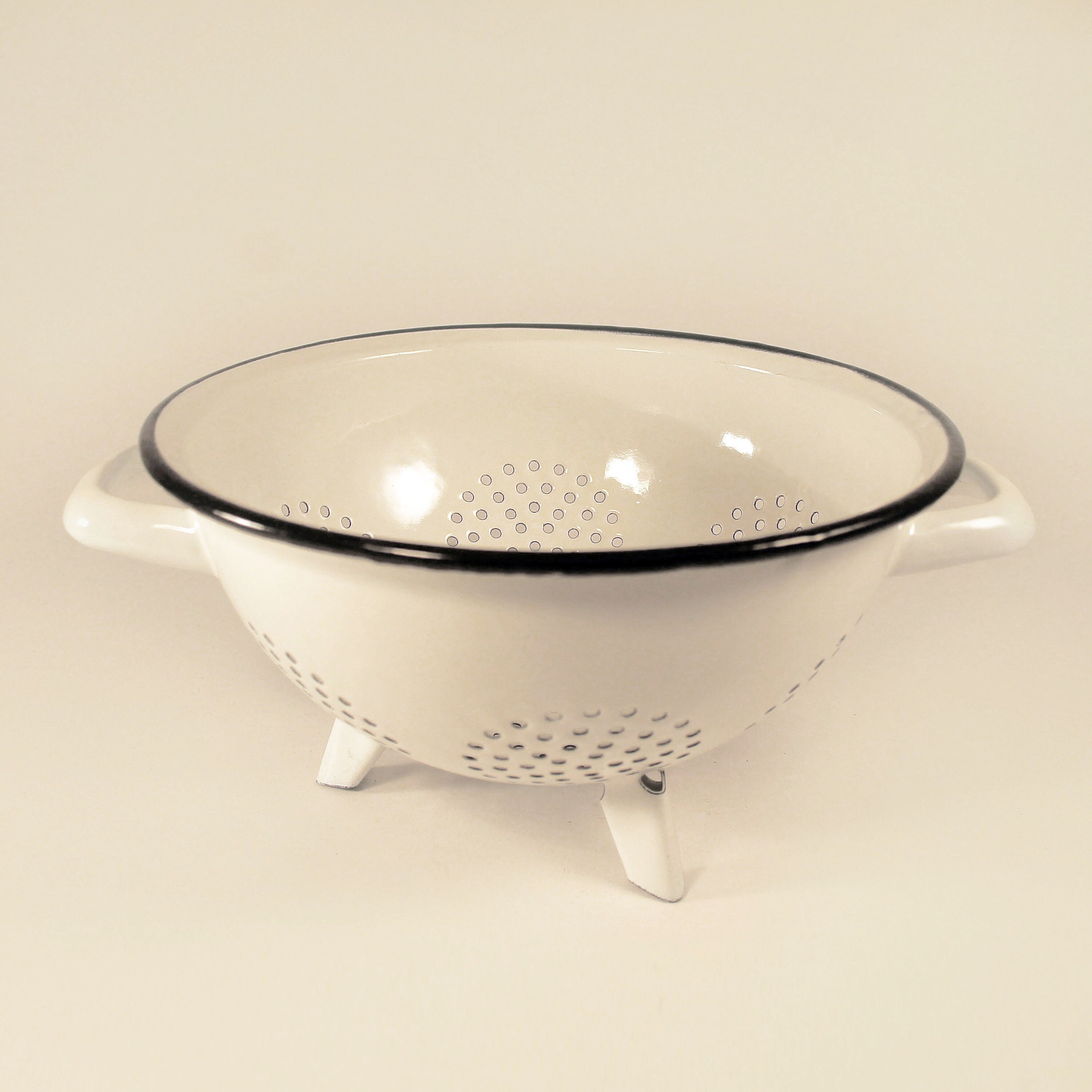 Enamel Strainer White Enamel Colander Enamel Sieve Etsy