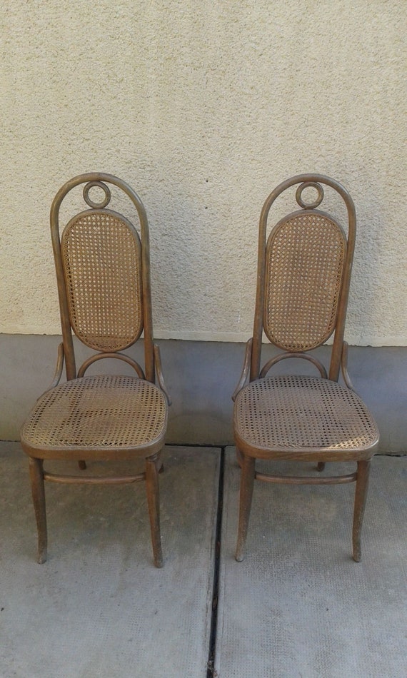 Thonet Style Art Deco Thonet Set Bentwood Chairs French Etsy