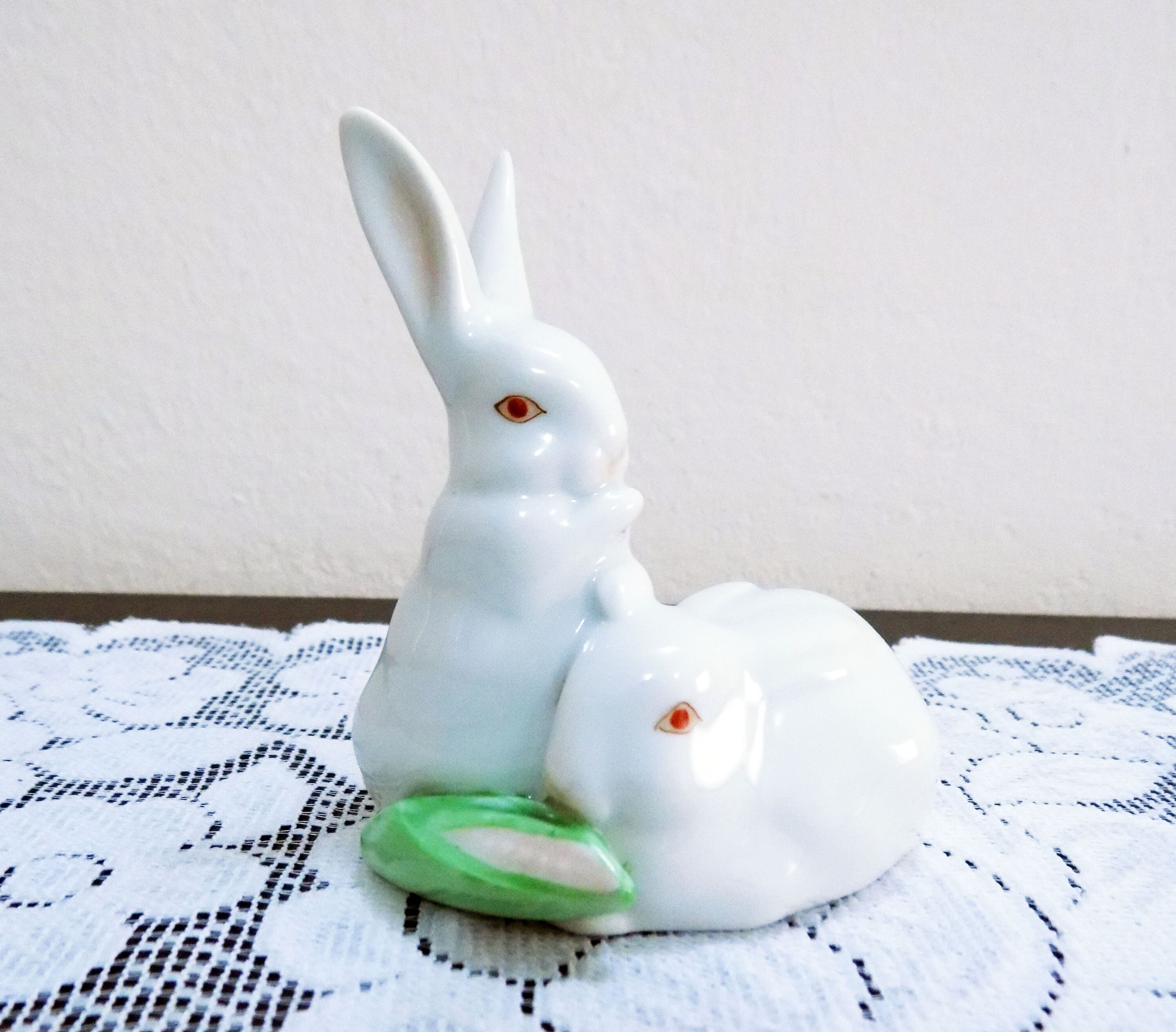 herend pair of rabbits