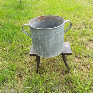Galvanized Bucket 5 Inch Silver Metal Bucket, Stainless Steel Bucket,  Flower Girl Bucket, Rustic Wedding Decor, Bucket Planter, Metal Pail 
