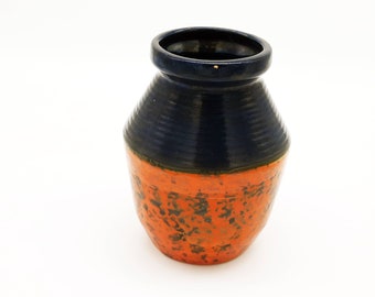 Vintage Mid-century Modern Hungarian Tófej Ceramic Fat Lava Vase