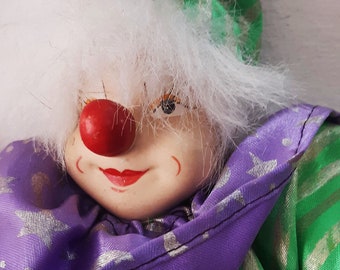 ヴィンテージ磁器ピエロ人形、ヴィンテージ収集ピエロ人形、磁器ピエロ