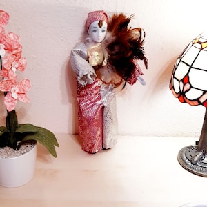 Vintage porcelain clown doll, Vintage collectible clown doll, Porcelain clown doll&#39;s,  Porcelain clown figurine, porcelain clown harlequin