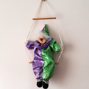 Vintage porcelain clown doll, Vintage collectible clown doll, Porcelain clown doll&#39;s, Porcelain clown figurine, porcelain clown harlequin