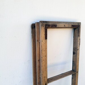 Old Primitive Farmhouse Brown Window Frame Wooden Frames Wall - Etsy