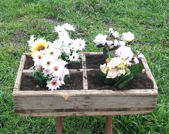 Rustic Large square wooden planter, outdoor planter, planter box plans, planter window boxes, planter pot indoor, herb planter box