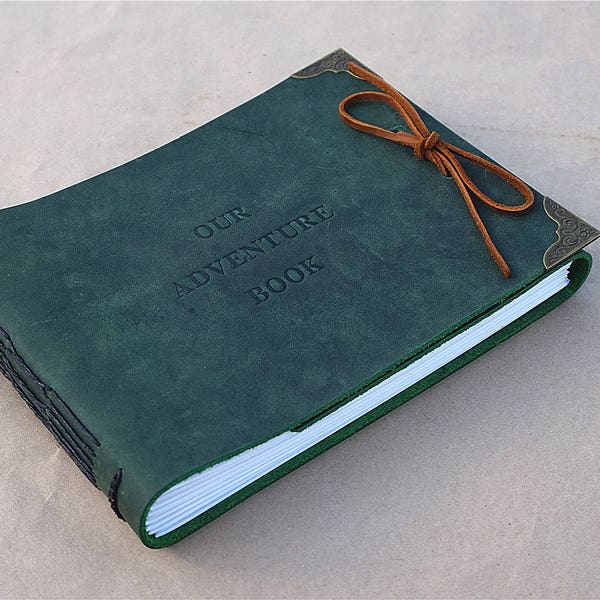 Custom Photo Album, Personalized Wedding Guest book, Unique Photo Guest Book, Our Adventure Book, Personalized Custom Leather journal
