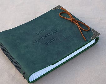 Custom Photo Album, Personalized Wedding Guest book, Unique Photo Guest Book, Our Adventure Book, Personalized Custom Leather journal