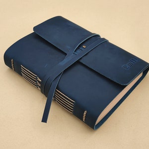 Personalized Leather Journal, Lined Paper, Unique Notebook Gift