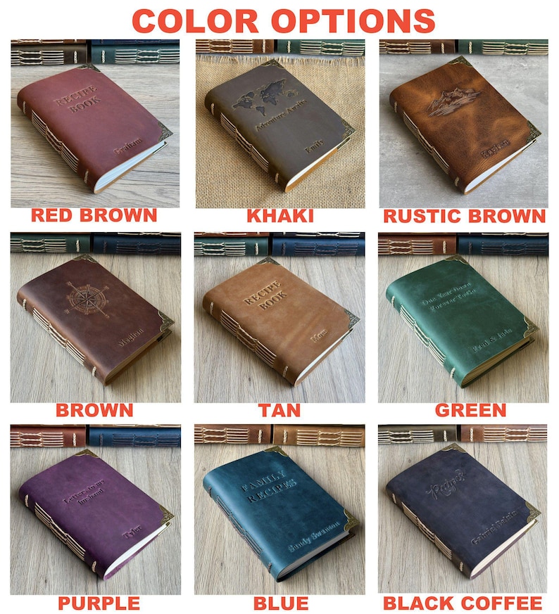 Personalized wedding vow books, Leather vows book, Our Vows, To my groom, to my bride, Customized His Her Vow Book image 10