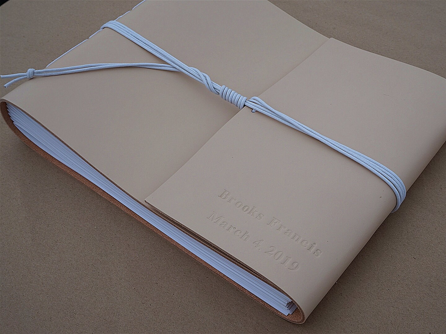 Custom Leather Scrapbook Album, Personalized Photo Album, Engraved